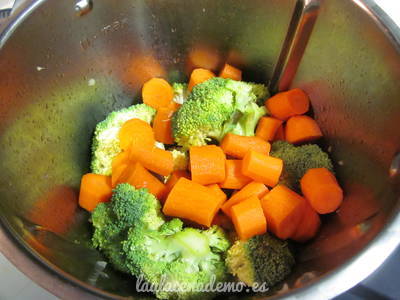 Paso 2: verduras cortadas y limpias
