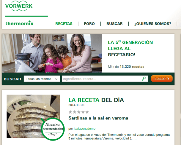La receta del día en el Recetario Vorwerk Thermomix