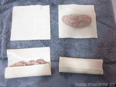 Paso 8: forma los canelones rellenos de carne